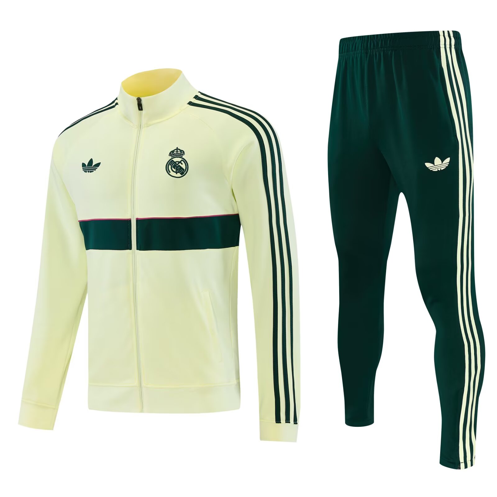 AAA Quality Real Madrid 26/27 Tracksuit - Light Yellow/Green
